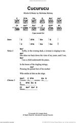 Cover icon of Cucurucu sheet music for guitar (chords) by Nick Mulvey and Nicholas Mulvey, intermediate skill level