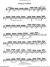 Cover icon of Study In A Minor sheet music for guitar solo by Matteo Carcassi, classical score, intermediate skill level
