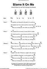 Cover icon of Blame It On Me sheet music for voice, piano or guitar by George Ezra, George Ezra Barnett and Joel Pott, intermediate skill level