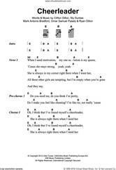 Cover icon of Cheerleader sheet music for ukulele (chords) by Omi, Clifton Dillon, Mark Antonio Bradford, Omar Samuel Pasely, Ryan Dillon and Sly Dunbar, intermediate skill level