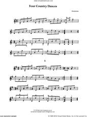 Cover icon of Four Country Dances sheet music for guitar solo (chords) by Anonymous, classical score, easy guitar (chords)