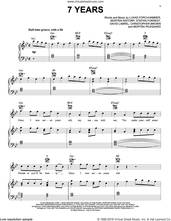 Cover icon of 7 Years sheet music for voice, piano or guitar plus backing track by Lukas Graham, Chris Brown, David Labrel, Lukas Forchhammer, Morten Pilegaard, Morten Ristorp and Stefan Forrest, intermediate skill level