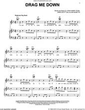 Cover icon of Drag Me Down sheet music for voice, piano or guitar plus backing track by One Direction, Jamie Scott, John Henry Ryan and Julian Bunetta, intermediate skill level