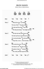 Cover icon of Iron Hand sheet music for guitar (chords) by Dire Straits and Mark Knopfler, intermediate skill level