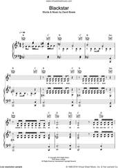 Cover icon of Blackstar sheet music for voice, piano or guitar by David Bowie, intermediate skill level