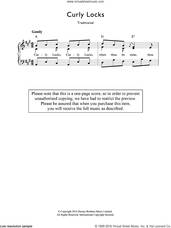 Cover icon of Curly Locks sheet music for voice and piano by Traditional Nursery Rhyme and Miscellaneous, intermediate skill level
