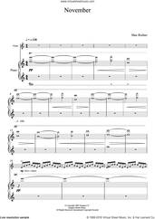 Cover icon of November sheet music for violin and piano by Max Richter, classical score, intermediate skill level