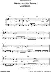 Cover icon of The World Is Not Enough sheet music for voice, piano or guitar by Garbage, David Arnold and Don Black, intermediate skill level