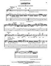 Cover icon of Lucretia sheet music for guitar (tablature) by Megadeth, Dave Ellefson and Dave Mustaine, intermediate skill level