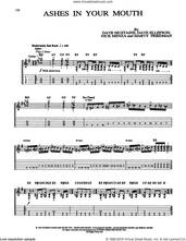 Cover icon of Ashes In Your Mouth sheet music for guitar (tablature) by Megadeth, Dave Ellefson, Dave Mustaine, Marty Friedman and Nick Menza, intermediate skill level
