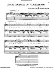 Cover icon of Architecture Of Aggression sheet music for guitar (tablature) by Megadeth, Dave Ellefson and Dave Mustaine, intermediate skill level