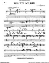 Cover icon of This Was My Life sheet music for guitar (tablature) by Megadeth and Dave Mustaine, intermediate skill level