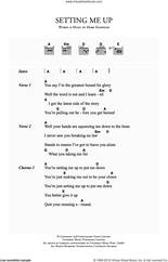 Cover icon of Setting Me Up sheet music for guitar (chords) by Dire Straits and Mark Knopfler, intermediate skill level