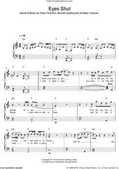 Cover icon of Eyes Shut sheet music for piano solo by Years & Years, Michael Goldsworthy, Oliver Thornton and Resul Turkmen, easy skill level