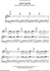 Cover icon of Can't Let Go sheet music for voice, piano or guitar by Adele, Adele Adkins and Linda Perry, intermediate skill level