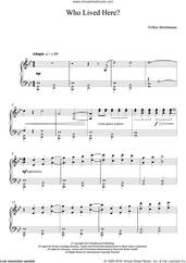 Cover icon of Who Lived Here? sheet music for piano solo by Hauschka and Volker Bertelmann, classical score, intermediate skill level