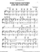 Cover icon of For Your Country And My Country sheet music for voice, piano or guitar by Irving Berlin, intermediate skill level