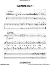 Cover icon of Motorbreath sheet music for bass (tablature) (bass guitar) by Metallica and James Hetfield, intermediate skill level