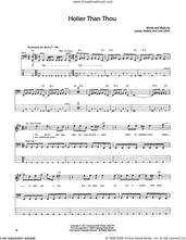 Cover icon of Holier Than Thou sheet music for bass (tablature) (bass guitar) by Metallica, James Hetfield and Lars Ulrich, intermediate skill level