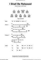 Cover icon of I Shall Be Released sheet music for guitar (chords) by Bob Dylan, intermediate skill level