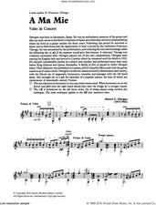 Cover icon of A Ma Mie sheet music for guitar solo (chords) by Alberto C. Obregon, classical score, easy guitar (chords)