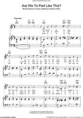 Cover icon of Are We To Part Like This? sheet music for voice, piano or guitar by Kate Carney, Charles Collins and Harry Castling, intermediate skill level