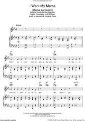 Cover icon of I Want My Mama (Mama Yo Quiero) sheet music for voice, piano or guitar by The Andrews Sisters, Al Stillman, Geo Negrette, Jararaca and Vincente Paiva, intermediate skill level