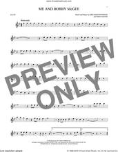 Cover icon of Me And Bobby McGee sheet music for flute solo by Kris Kristofferson, Janis Joplin, Roger Miller and Fred Foster, intermediate skill level