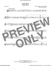 Cover icon of This Boy (Ringo's Theme) sheet music for tenor saxophone solo by The Beatles, John Lennon and Paul McCartney, intermediate skill level