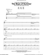 Cover icon of The Boys Of Summer sheet music for guitar (tablature) by Don Henley and Mike Campbell, intermediate skill level