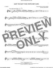 Cover icon of Got To Get You Into My Life sheet music for clarinet solo by The Beatles, John Lennon and Paul McCartney, intermediate skill level