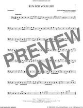 Cover icon of Run For Your Life sheet music for trombone solo by The Beatles, John Lennon and Paul McCartney, intermediate skill level