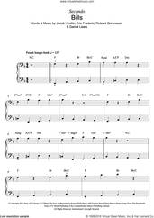 Cover icon of Bills sheet music for piano four hands by LunchMoney Lewis, Eric Frederic, Gamal Lewis, Jacob Hindlin and Rickard Goransson, intermediate skill level