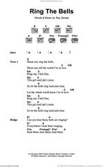 Cover icon of Ring The Bells sheet music for guitar (chords) by The Kinks and Ray Davies, intermediate skill level