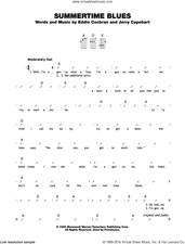 Cover icon of Summertime Blues sheet music for ukulele (chords) by The Who, Eddie Cochran and Jerry Capehart, intermediate skill level