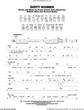 Cover icon of Dirty Women sheet music for ukulele (chords) by Black Sabbath, Billy Ward, Frank Iommi, John Osbourne and Terrence Butler, intermediate skill level