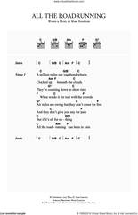 Cover icon of All The Roadrunning sheet music for guitar (chords) by Mark Knopfler, intermediate skill level