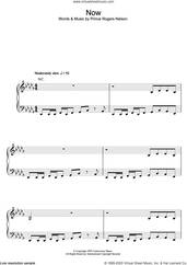 Cover icon of Now sheet music for voice, piano or guitar by Prince and Prince Rogers Nelson, intermediate skill level