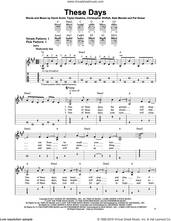 Cover icon of These Days sheet music for guitar solo (easy tablature) by Foo Fighters, Christopher Shiflett, Dave Grohl, Nate Mendel, Pat Smear and Taylor Hawkins, easy guitar (easy tablature)