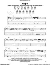 Cover icon of Rope sheet music for guitar solo (easy tablature) by Foo Fighters, Christopher Shiflett, Dave Grohl, Nate Mendel, Pat Smear and Taylor Hawkins, easy guitar (easy tablature)