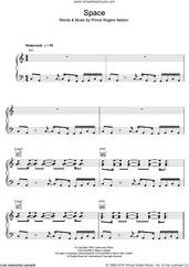 Cover icon of Space sheet music for voice, piano or guitar by Prince and Prince Rogers Nelson, intermediate skill level