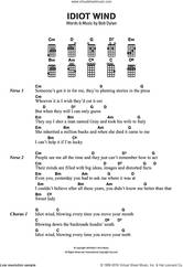 Cover icon of Idiot Wind sheet music for voice, piano or guitar by Bob Dylan, intermediate skill level