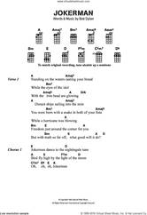 Cover icon of Jokerman sheet music for voice, piano or guitar by Bob Dylan, intermediate skill level