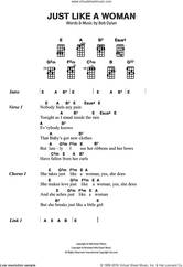 Cover icon of Just Like A Woman sheet music for ukulele (chords) by Bob Dylan, intermediate skill level