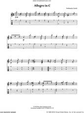 Cover icon of Allegro In C sheet music for guitar (tablature) by Ferdinando Carulli, classical score, intermediate skill level