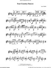 Cover icon of Four Country Dances sheet music for guitar solo (chords) by Antonio Diabelli, classical score, easy guitar (chords)
