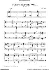Cover icon of I've Turned The Page sheet music for piano solo by Judith Weir, classical score, intermediate skill level