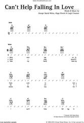 Cover icon of Can't Help Falling In Love sheet music for ukulele (chords) by UB40, Elvis Presley, George David Weiss, Hugo Peretti and Luigi Creatore, wedding score, intermediate skill level