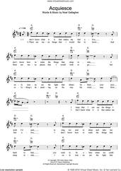 Cover icon of Acquiesce sheet music for ukulele by Oasis, intermediate skill level