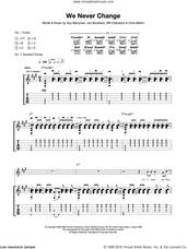 Cover icon of We Never Change sheet music for guitar (tablature) by Coldplay, intermediate skill level